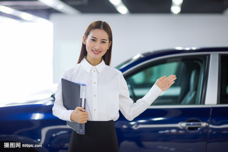汽車銷售商務女性